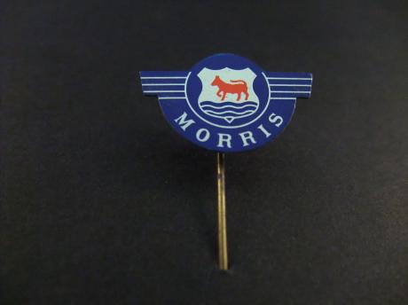 Austin Morris Brits automerk blauw logo blauw witte letters